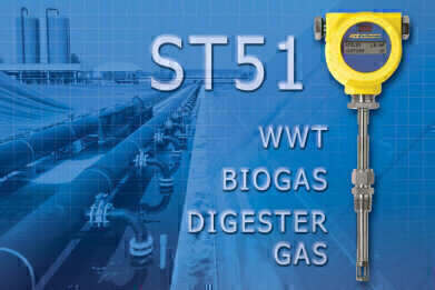 Highly Accurate Air/Gas Flow Meter for Wastewater Biogas Digester Systems
