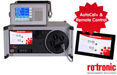 Automate your calibration with the new features AutoCal+ and Remote Control of the ROTRONIC HygroGen2 humidity and temperature generator
